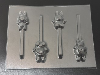 596sp Small La Monster Doll Chocolate or Hard Candy Lollipop Mold